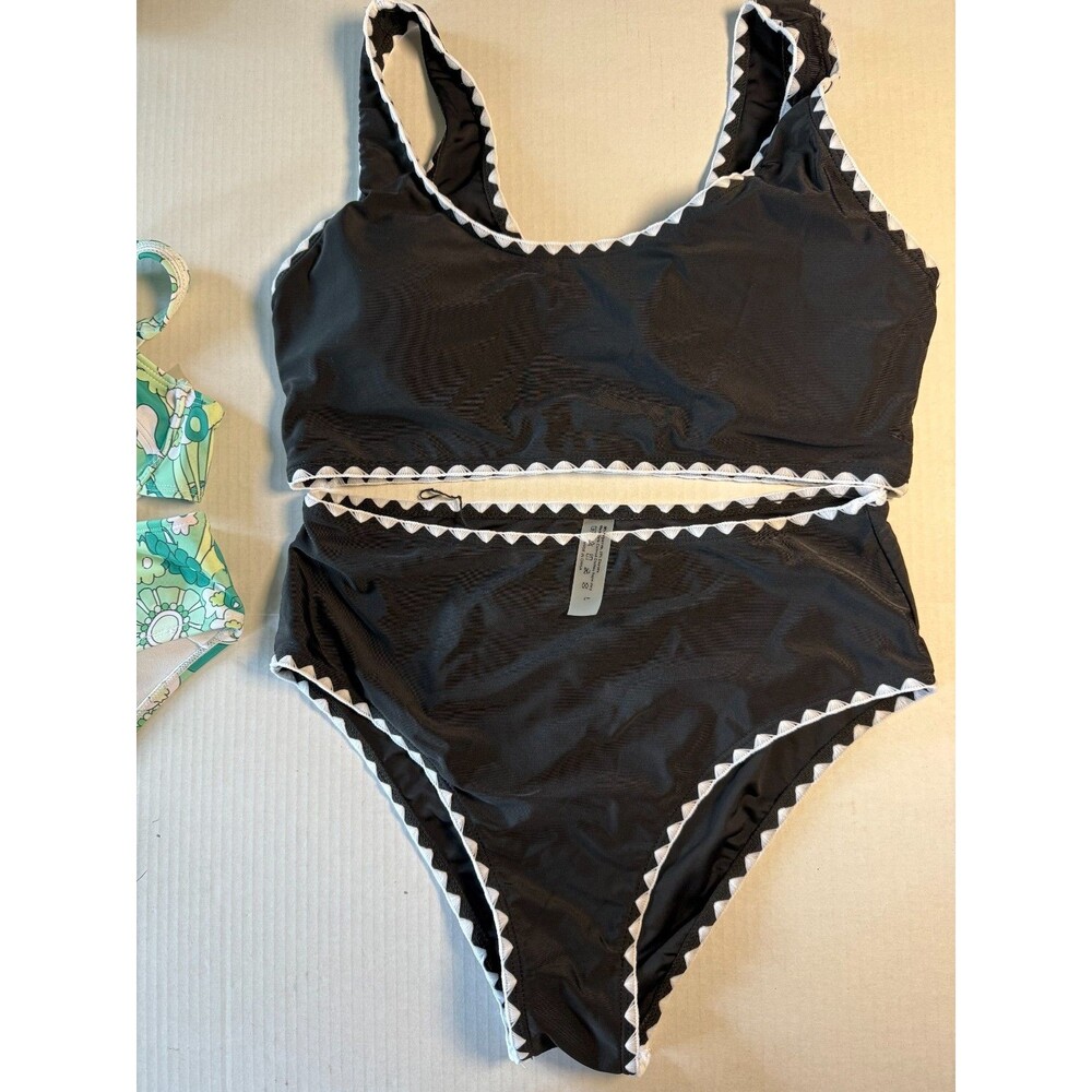 Womens Swimsuit 7 Piece Lot Size Large 2-Piece Sets Land's End 3 piece and mixed - Picture 2 of 16